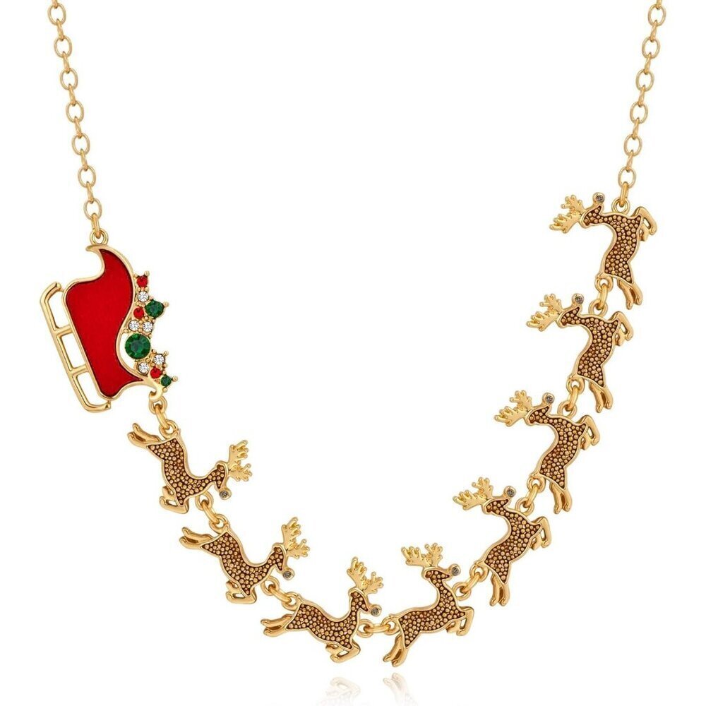 Women With Candy Christmas Tree Pendant Necklace Light Bulb Xmas Jewelry XL21465